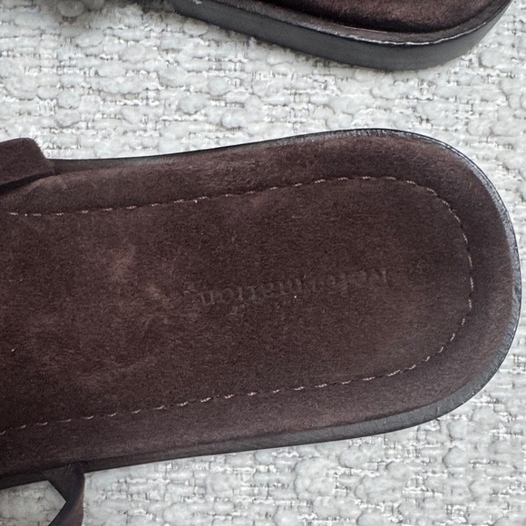 Reformation Lake Espresso Brown Suede Women's Flat Sandals - Picture 6 of 8